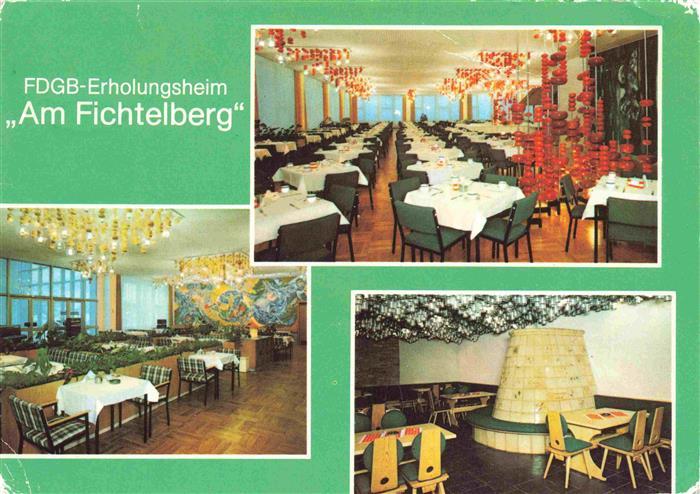 Oberwiesenthal Erzgebirge FDGB Erholungsheim Am Fichtelberg Speisesaal Urlauberc