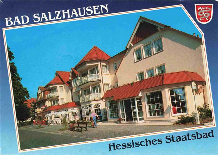 Bad Salzhausen Nidda Kurstrasse mit Hotel Jaeger