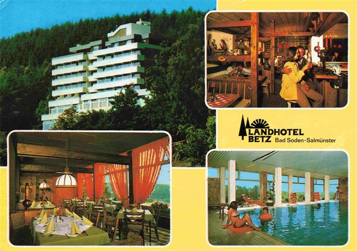 Bad Soden-Salmuenster Landhotel Betz Gastraeume Bar Hallenbad