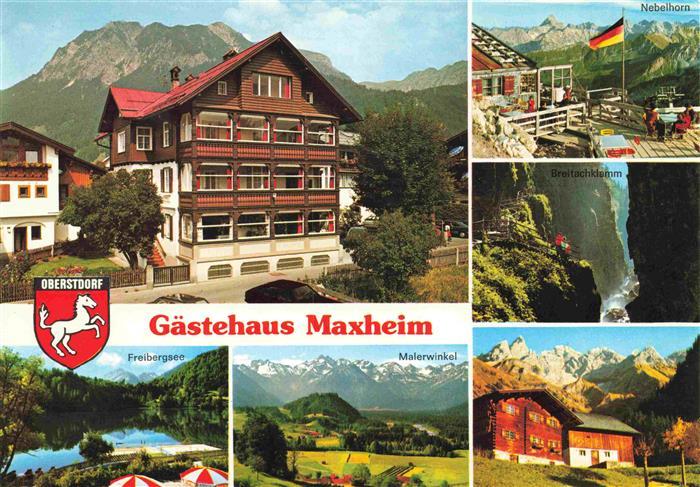 OBERSTDORF Bayern Gaestehaus Maxheim Freibergsee Malerwinkel Nebelhorn Breitachk