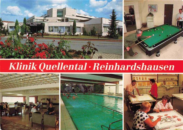 Reinhardshausen Bad Wildungen Klinik Quellental Speisesaal Hallenbad Billardraum