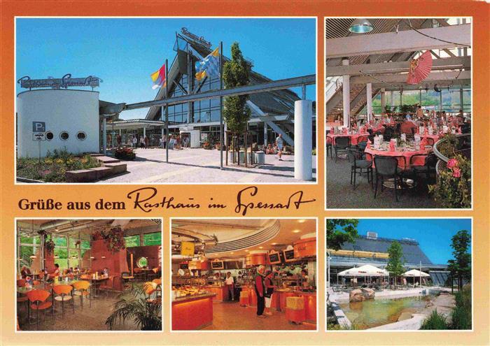 Rohrbrunn Rasthaus mit Motel im Spessart Gastraeume Teich