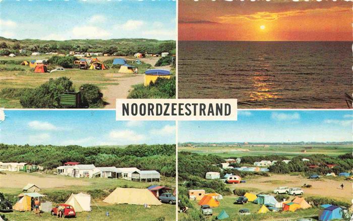 Noordwijkerhout NOORDWIJK aan Zee NL Campingplatz Sonnenuntergang an der Nordsee