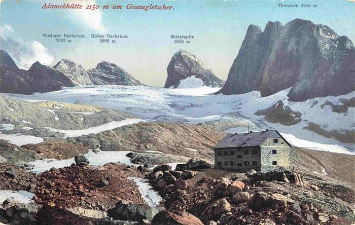 Adamekhuette Berghaus am Gosaugletscher Alpen