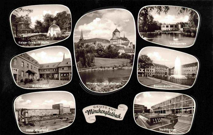 MoeNCHENGLADBACH NRW Kaiser-Friedrich-Halle Brunnenhof Haus Westland Muensterkir