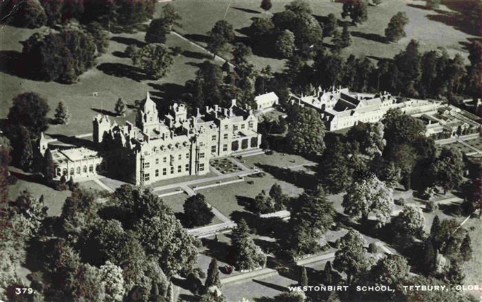 Tetbury Gloucestershire UK Westonbirt School aerial view