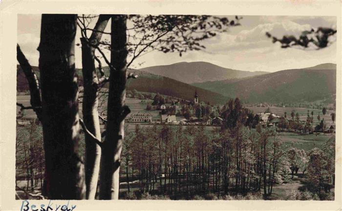 Prazmo Praschmo Frydek-Mistek Friedeck CZ Panorama v pozadi Lysa hora Beskiden