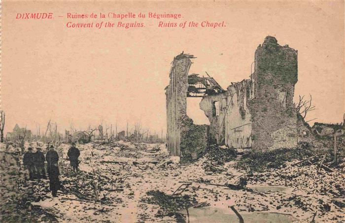 Dixmude Diksmuide Dilsmuide Belgie Ruines de la Chapelle du Béguinage Truemmer 1