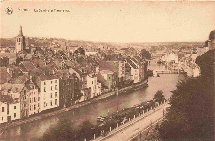 NAMUR-sur-Meuse Belgie Panorama la Sambre