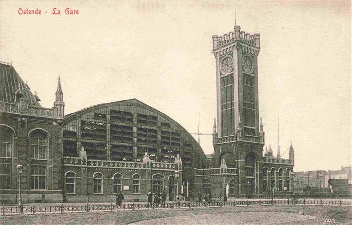 OSTENDE Oostende West-Vlaanderen Belgie La Gare Bahnhof