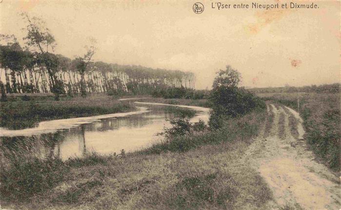 NIEUPORT Nieuwpoort West-Vlaanderen Belgie L'Yser entre Nieuport et Dixmude