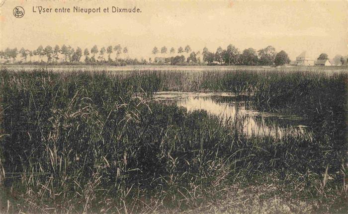 NIEUPORT Nieuwpoort West-Vlaanderen Belgie L'Yser entre Nieuport et Dixmude