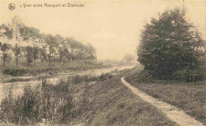 NIEUPORT Nieuwpoort West-Vlaanderen Belgie L'Yser entre Nieuport et Dixmude