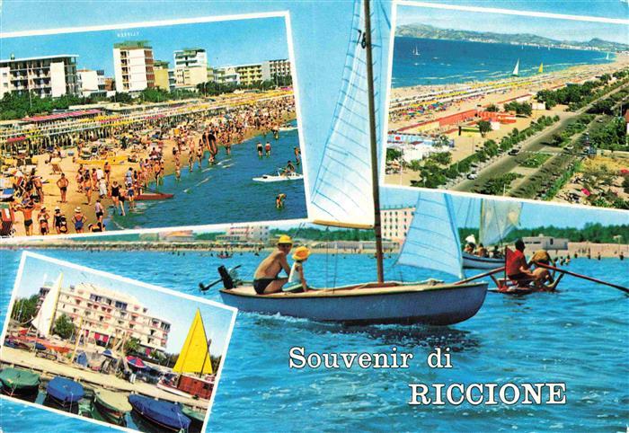 RICCIONE RIMINI IT Strandleben Kuestenpanorama Segeln