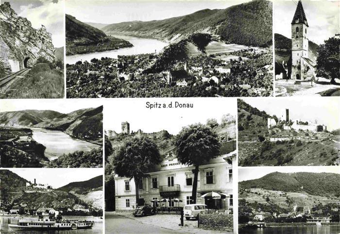 Spitz Donau Wachau Niederoesterreich AT Panorama Ortsansichten Kirche Hotel Rest