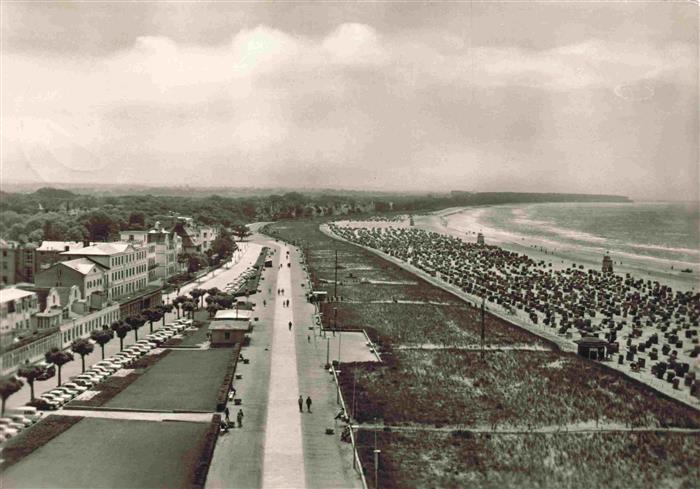 Warnemuende Ostseebad Strandpromenade Strand Kuestenpanorama