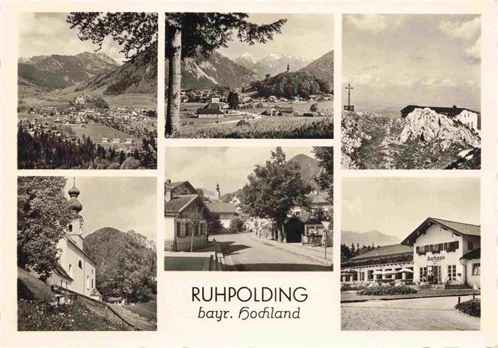 Ruhpolding Bayern Panorama Bayerisches Hochland Alpen Berghaus Kirche Kurhaus