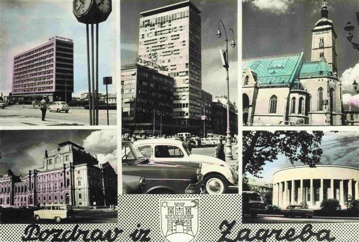 Zagreb Agram Croatia Motive Stadtzentrum Hochhaus Kirche