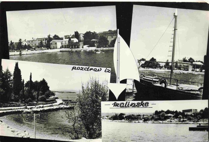 Malinska Krk Croatia Teilansichten Hafen Bucht