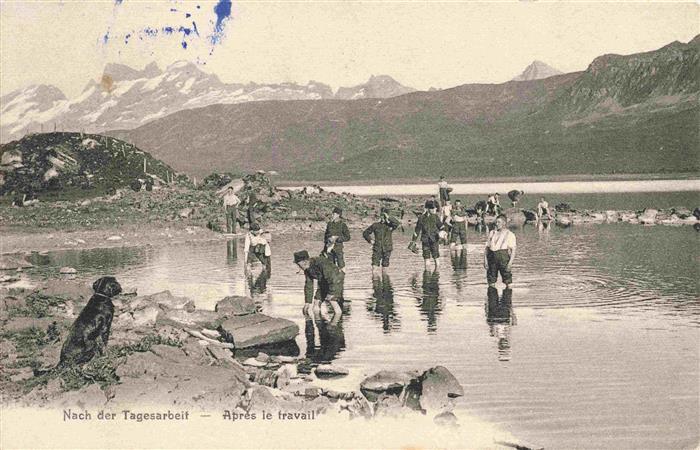 Militaria Schweiz Nach det Tagesarbeit Luzern