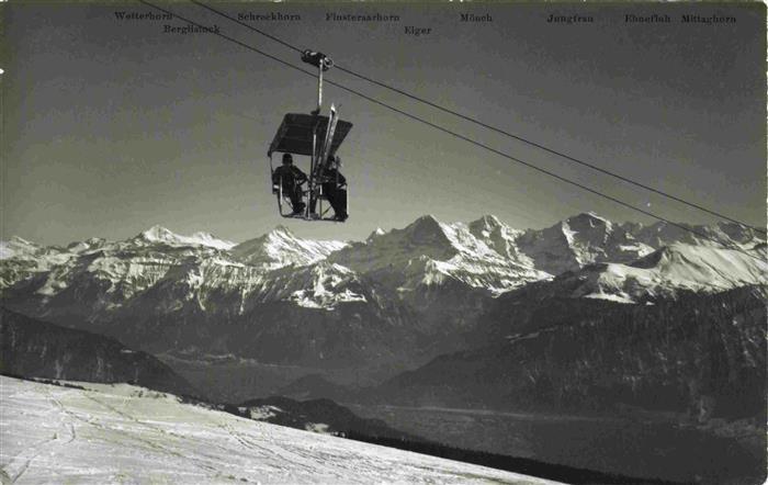 Sessellift Chairlift Telesiege Beatenberg Sesselbahn Niederhorn 1950m
