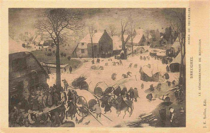Breughel Kuenstlerkarte Bruxelles le Denombrement de Bethleem