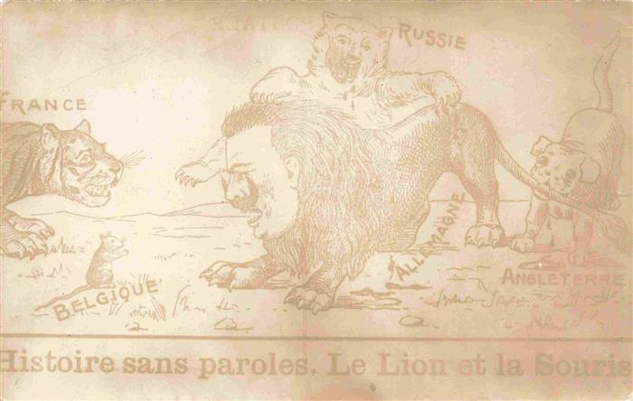 Politik ww1 Allemagne Belgique Russie France  Loewe Hund Tiger