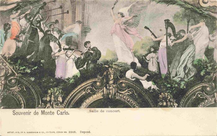 Harfe Harpe-- Salle de concert Monte carlo