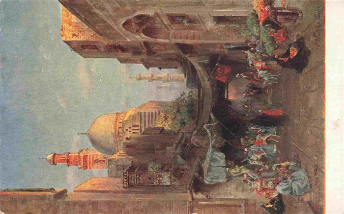 Wuttke C. Kuenstlerkarte Strasse in Kairo Caire Egypt