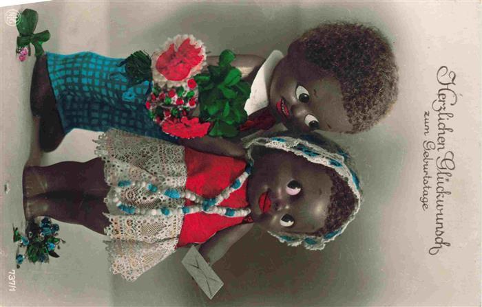 Foto NPG Nr. 737/1 Geburtstag Puppen