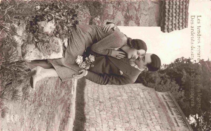 Foto FOX Paris Nr. 4137 Paar Liebe Rosen France