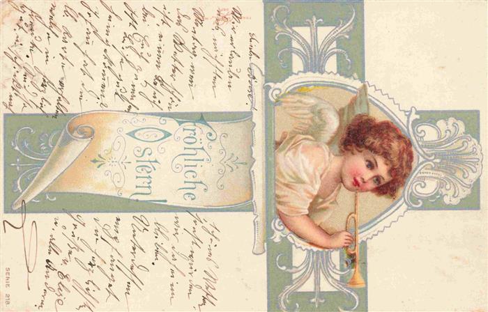 Ostern Easter Paques Pasqua-- Engel trompete