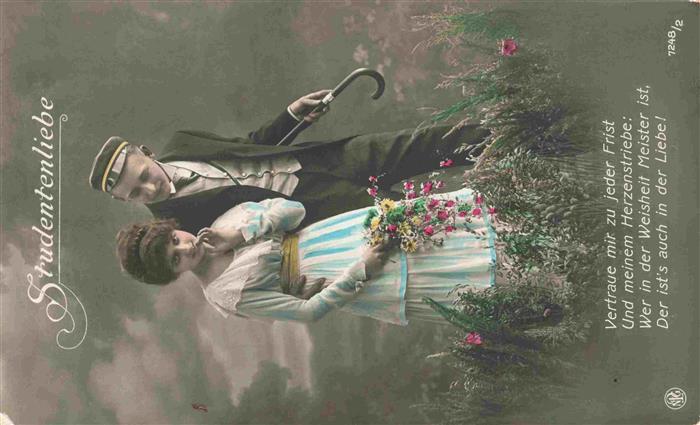 Foto NPG Nr. 7248/2 Studentenliebe Regenschirm züric