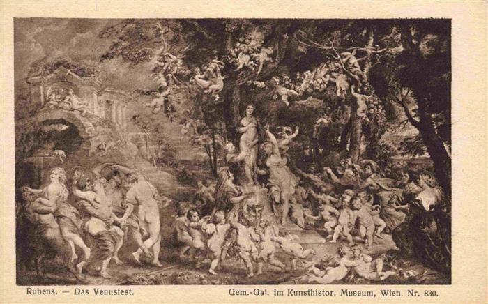 RUBENS Paul-Peter Pierre-Paul Kuenstlerkarte Das Venusfest Wien