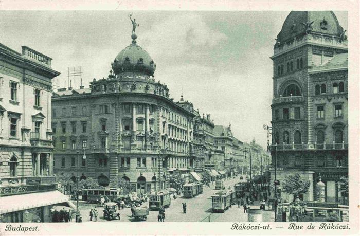 Strassenbahn Tramway-- Budapest Rue de Rakoczi