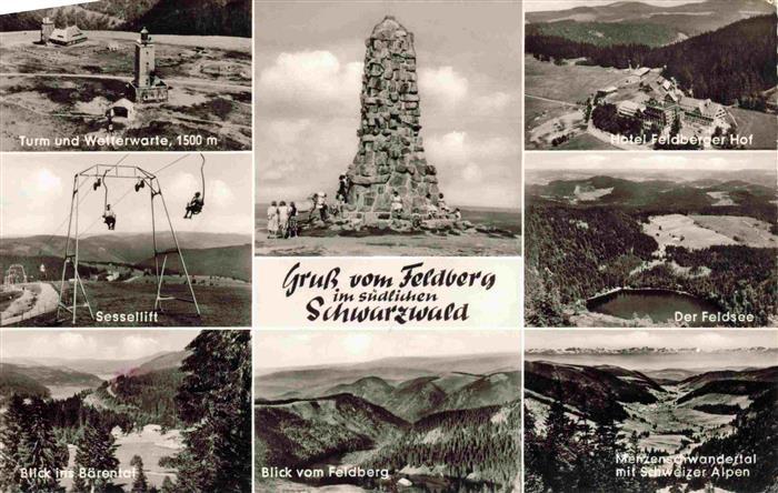 Sessellift Chairlift Telesiege Turm Wetterwarte Feldberg Schwarzwald