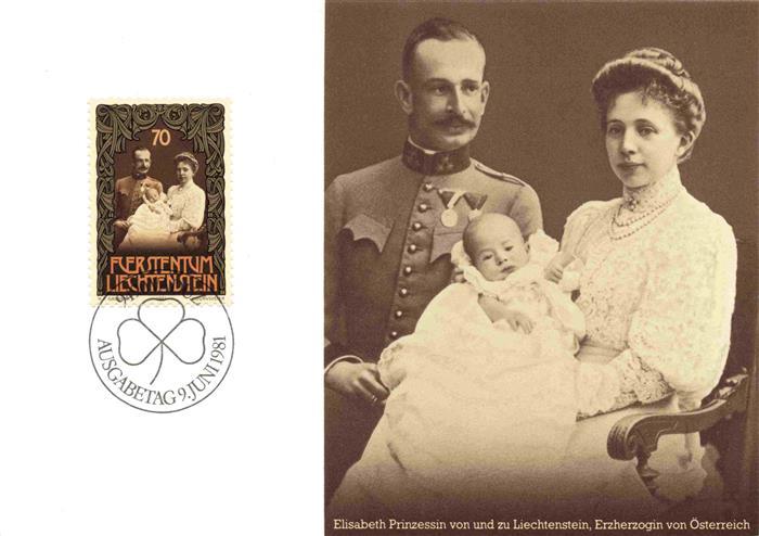 Adel Liechtenstein Fuerstenhaus Elisabeth Prinzessin von oesterreich Prinz Franz
