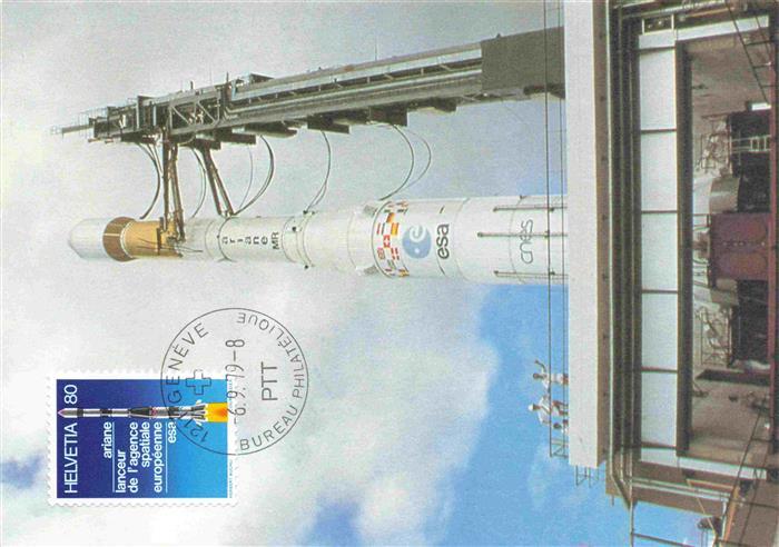 Raketen esa Traegerrkete Ariane in Kourou Franzoesisch-Guyana