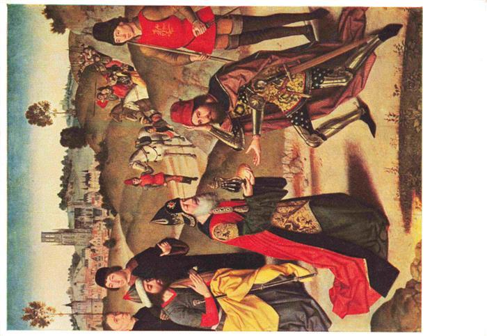 Bouts Thierry Kuenstlerkarte Abraham en Melchisedech Eglise Saint-Pierre Louvain