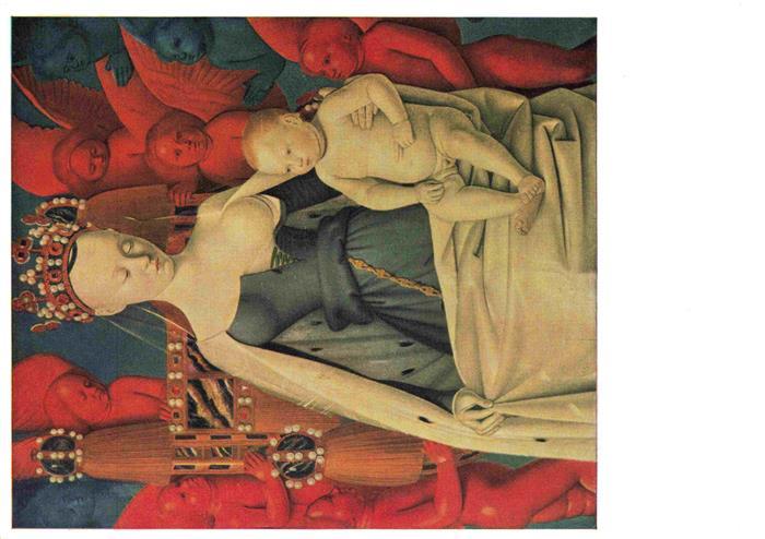 Fouquet J. Kuenstlerkarte Maria Jesus Engel la Vierge Madonna