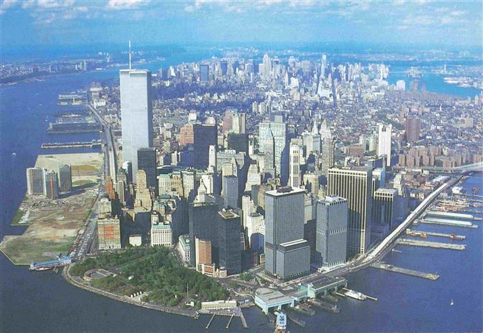 Twin Towers New York USA Manhattan Island