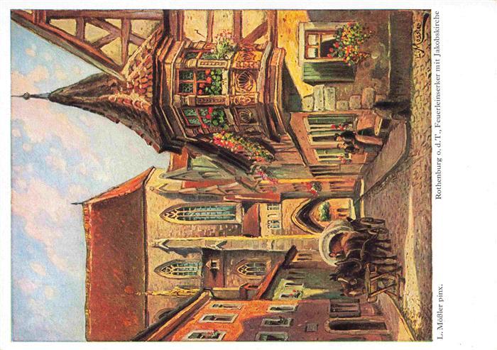 Moessler Ludwig Moessler Ludwig Rothenburg Feuerleinserker Jakobskirche