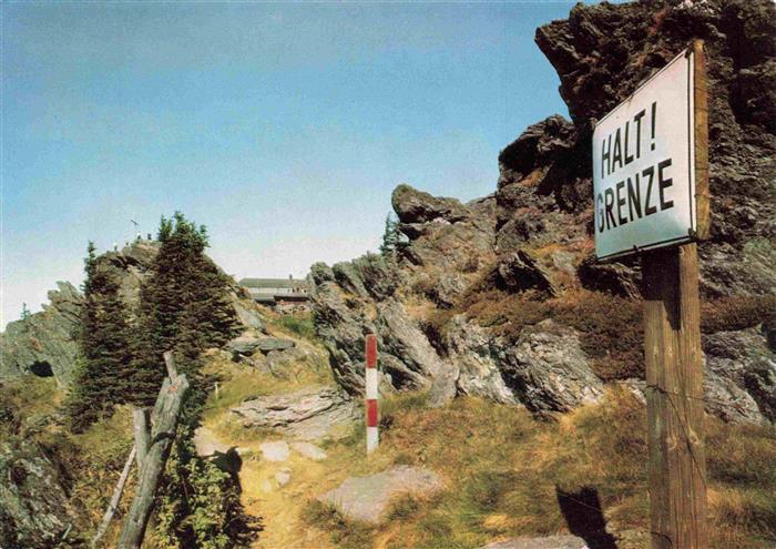 Zoll Grenze Douane Border Frontiere-- Grosser Osser Grenzberg im Bayerischen Wal