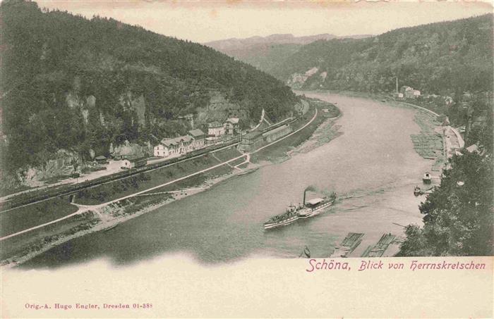 Schoena Herrnskretschen Boehmen Hrensko CZ Panorama