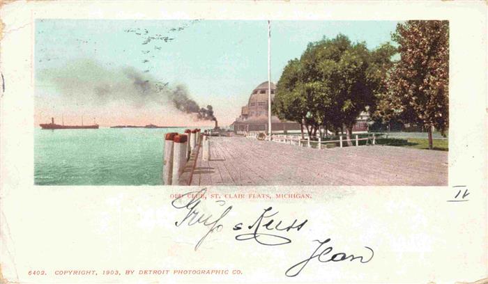 St Clair Flats Michigan USA Old Club Quai
