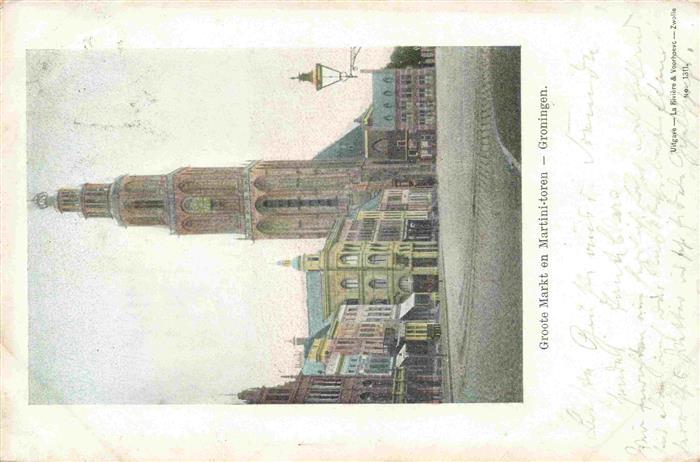 GRONINGEN NL Grote Markt en Martini toren