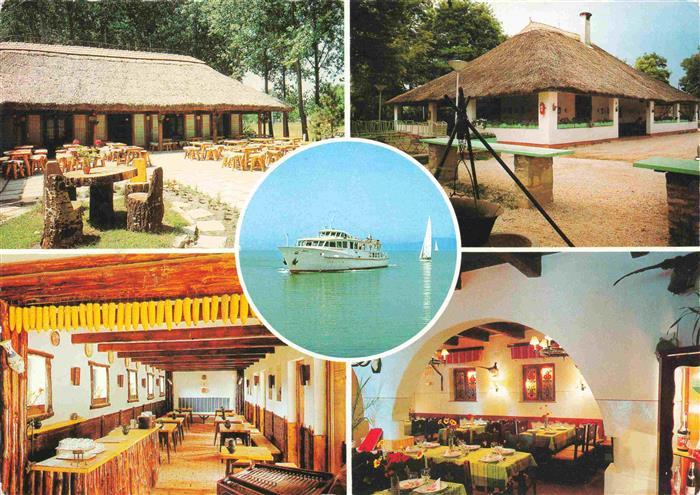 Balaton  Plattensee HU Restaurant Terrasse Faehre