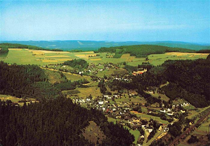Lauenstein Oberfranken Ludwigsstadt Bayern Burghotel Lauenstein Fliegeraufnahme