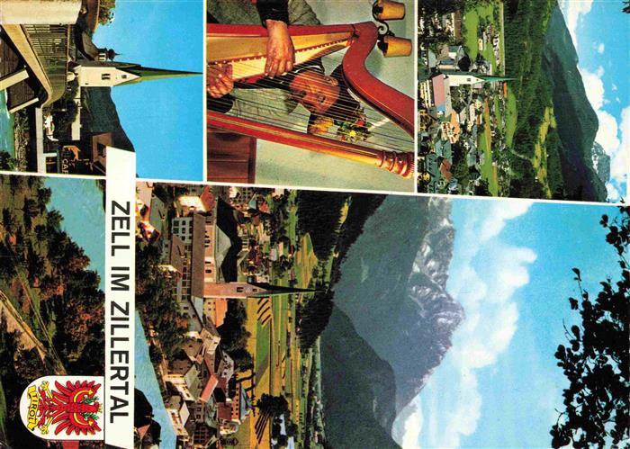 Zell am Ziller Tirol AT Zillertal Panorama Zitherspieler