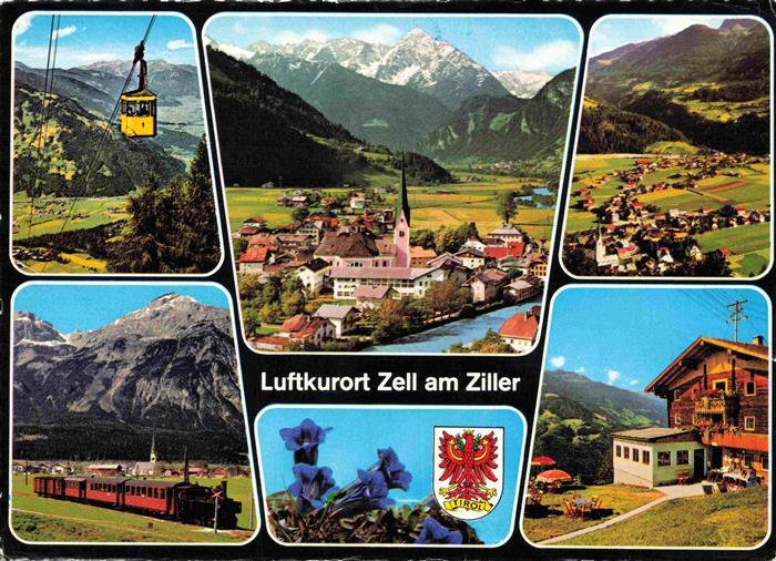 Zell am Ziller Tirol AT Luftseilbahn Zug Panorama Gasthaus